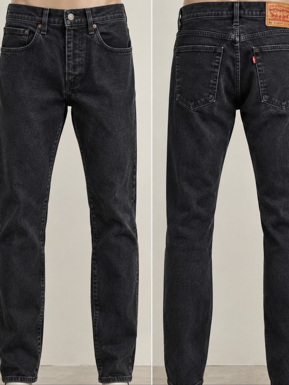 Levi's Men's Dark Black 506 Comfort Straight Jeans
